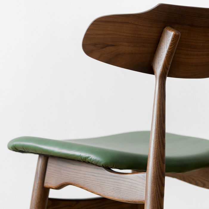 Silla lateral de estilo contemporáneo de madera silla de comedor abierta para el hogar para el hogar