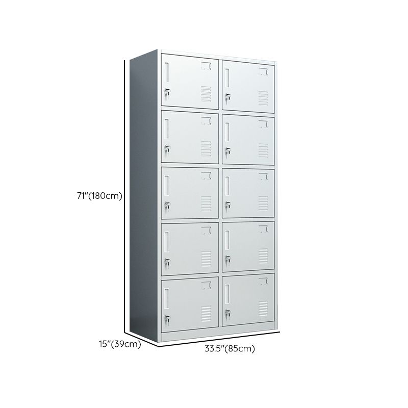 Armoire de rangement de porte à charnière en métal armoire grise contemporaine pour salle de bain