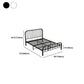 Metal de estilo moderno en cama de listones en blanco/negro con cabecera