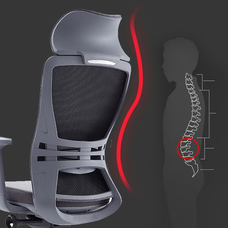 Silla de oficina moderna, altura ajustable del asiento, brazos fijos, silla de escritorio deslizante con ruedas