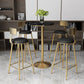 Glam Style Gold Metal Bar Table 21.6"W Top Marble Indoor Bistro Table Clearhalo 'Bar Furniture' 'Bar Tables' 'bar_tables' 'furn' 'furn_bar_tables' 'Furniture' 'furniture_bar_tables' 'Kitchen & Dining Furniture' 'kitchen&dining_furn' 'kitchen' 1200x1200_857116f8-bd29-4566-b586-c75a9ece3d59
