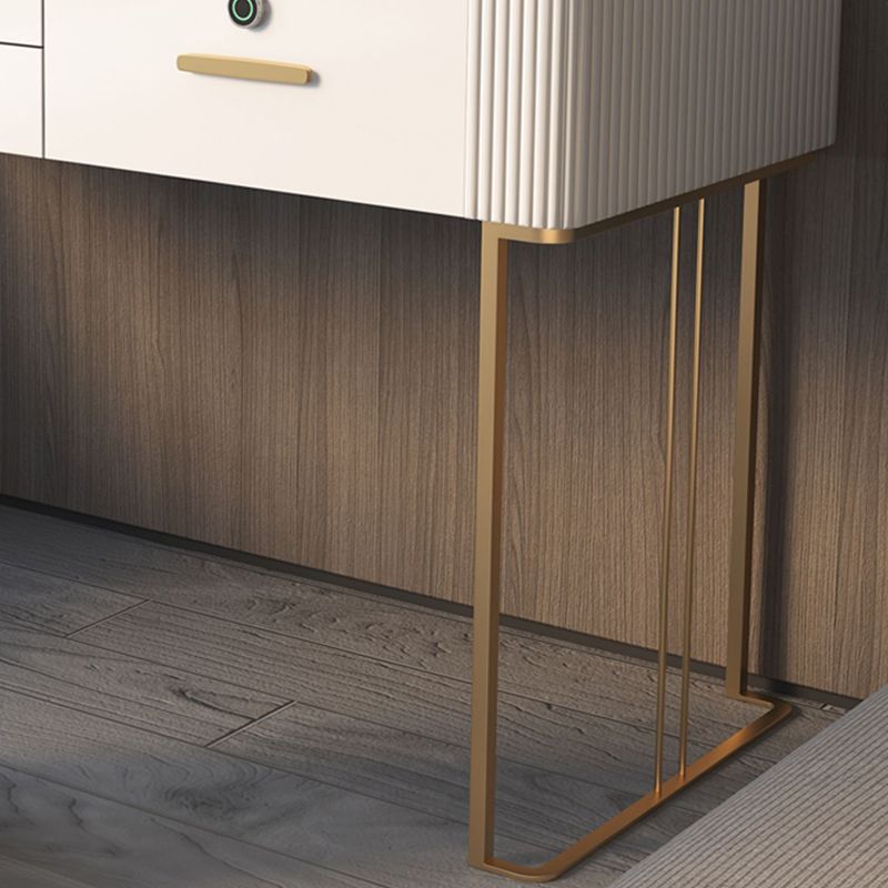 Tavolo da toeletta da toeletta per trucco in legno glam con cassetto