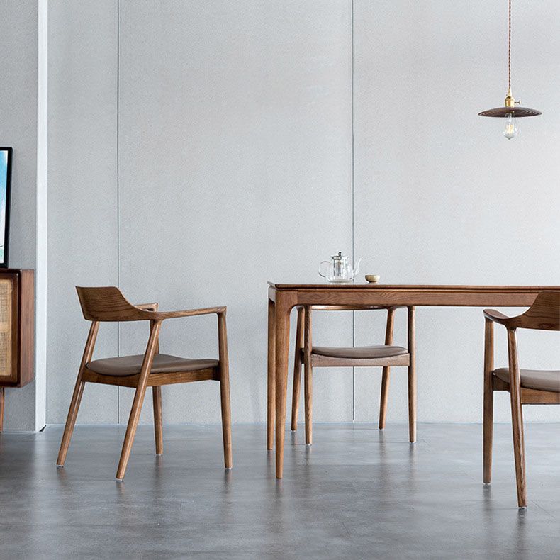 Silla de brazo estilo tradicional cena silla de espalda abierta con patas de madera