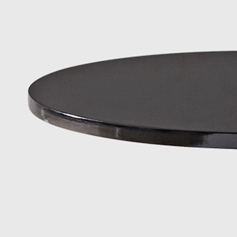 Mesa de portaobjetos del pedestal negro mesa redonda de la esquina para la sala de estar