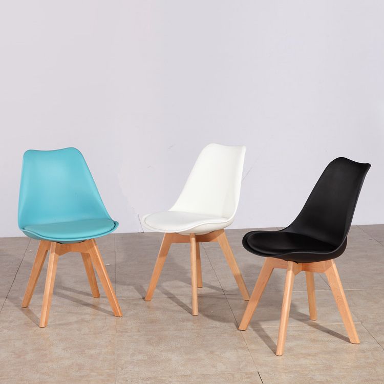 Contemporary Style Dining Room Chair Solid Armless Chairs with Wooden Legs Clearhalo ' kitchen&dining_furn' 'Dining Chairs' 'Dining Tables & Seating' 'dining_chair' 'Furniture' 'furniture_dining_chair' 'Kitchen & Dining Furniture' 'kitchen' 1200x1200_85735377-6ea7-4daa-950a-cc60322e74e2