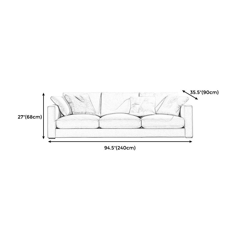 Modern Style Square Armrest with High Rebound Sponge Seat Filling Beige Sofa Clearhalo 'furn' 'furn_sofas' 'Furniture' 'furniture_sofas' 'kitchen' 'kitchen_sofas' 'Living Room Furniture' 'Sofa' 'sofas' 1200x1200_85743b54-7e1b-431e-ba95-15b1418c98b4