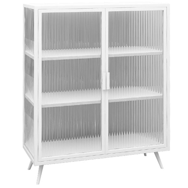 Glass Door Iron Sideboard Modern Server Cabinet with Storage for Kitchen Clearhalo 'buffet_sideboard' 'Buffets & Sideboards' 'furn' 'furn_buffet_sideboard' 'Furniture' 'Kitchen & Dining Furniture' 1200x1200_8574e6e7-d9e2-4f35-ac71-41981b00818b