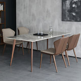 Mid-Century Modern Sintered Stone Table 4 Legs Rectangle Table for Home Clearhalo ' dining_table' 'Dining Tables & Seating' 'Dining Tables' 'furn' 'furn_dining_table' 'Furniture' 'furniture_dining_table' 'Kitchen & Dining Furniture' 'kitchen&dining_furn' 'kitchen' 'kitchen_dining_table' 1200x1200_85750fee-ee58-484b-a7b2-57d6cdef0502