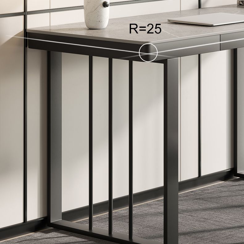 Escritorio de escritura contemporánea escritorio de trineo rectangular para dormitorio