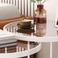 Minimalism Coffee Table Set Glass Round 2-Piece Coffee Cocktail Table Clearhalo 'Coffee & Accent Tables' 'Coffee Tables' 'coffee_tables' 'furn' 'furn_coffee_tables' 'Furniture' 'Living Room Furniture' 1200x1200_8579bc58-cf4f-4863-b77c-3fd012483e4b
