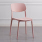 Indoor Plastic Dining Armless Chair Kitchen Open Back Side Chair