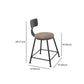 Modern Style Bar Chair with Low Back Footrest Round Seat Iron Legs for Kitchen Bar Clearhalo 'Bar Furniture' 'Bar Stools' 'bar_stools' 'furn' 'furn_bar_stools' 'furniture_bar_stools' 'Kitchen & Dining Furniture' 'kitchen&dining_furn' 'kitchen' 'kitchen_furn' Furniture' 1200x1200_857cb1f4-c8c3-4efa-a10e-e82fb7d620e8