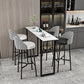 Industrial Style Stone Top Cocktail Bar Table 42-inch Height Table for Kitchen Clearhalo 'Bar Furniture' 'Bar Tables' 'bar_tables' 'furn' 'furn_bar_tables' 'Furniture' 'furniture_bar_tables' 'Kitchen & Dining Furniture' 1200x1200_857d237d-029d-474b-b08f-30e7e9a841d6