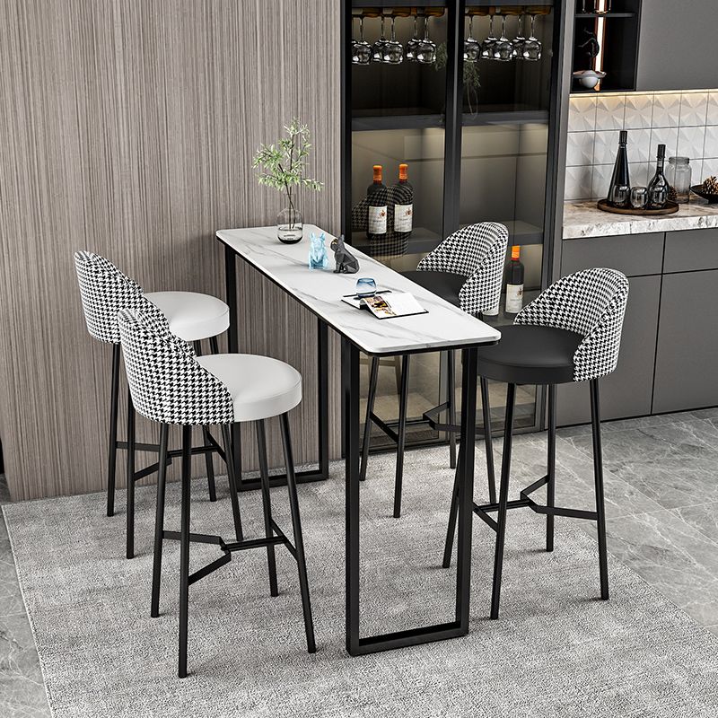 Industrial Style Stone Top Cocktail Bar Table 42-inch Height Table for Kitchen Clearhalo 'Bar Furniture' 'Bar Tables' 'bar_tables' 'furn' 'furn_bar_tables' 'Furniture' 'furniture_bar_tables' 'Kitchen & Dining Furniture' 1200x1200_857d237d-029d-474b-b08f-30e7e9a841d6