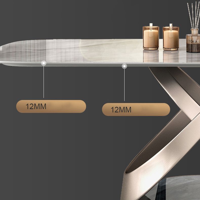 Modern Style Sintered Stone Dining Table with Standard Height Table for Home Use Clearhalo 'Dining Room Sets' 'Dining Tables & Seating' 'dining_room_set' 'furn' 'furn_dining_room_set' 'Furniture' 'furniture_dining_room_set' 'Kitchen & Dining Furniture' 'kitchen&dining_furn' 'kitchen' 1200x1200_857d79c0-a963-46bf-8c58-92748a075333