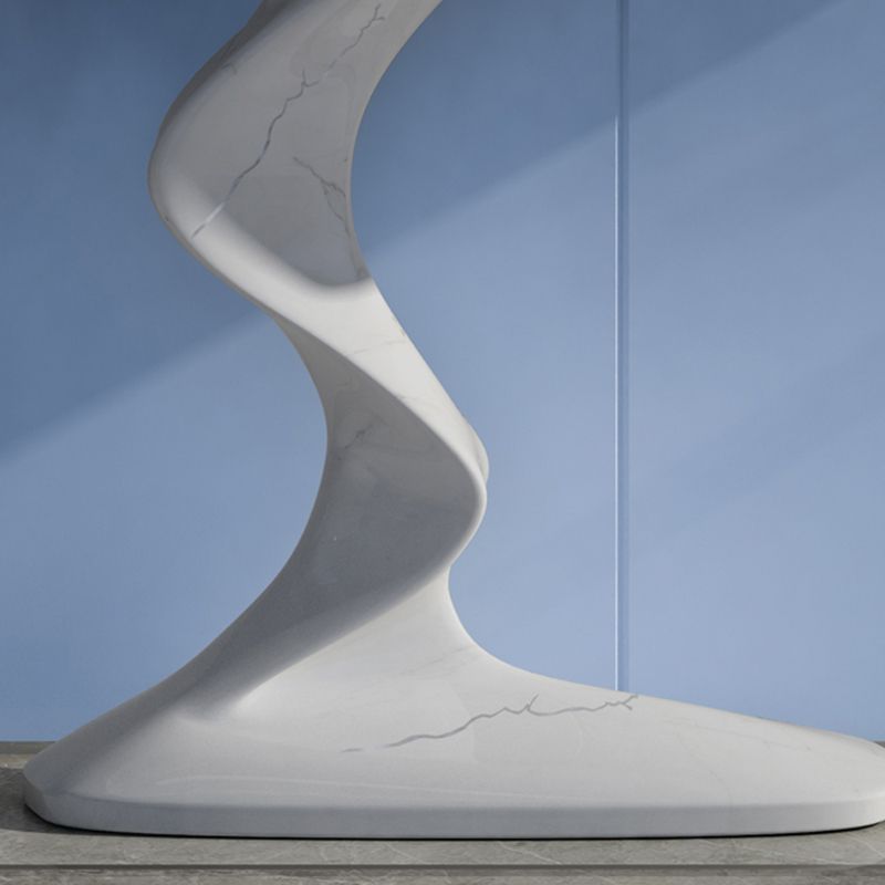 Rectangle Shape Contemporary Console Table Stone Console Sofa Table in White Clearhalo 'Console Tables' 'console_tables' 'Entry & Mudroom Furniture' 'furn' 'furn_console_tables' 'Furniture' 1200x1200_857e2ca5-50f8-432a-b6ce-4f61e3c06e24