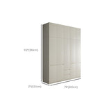 Engineered Wood Wardrobe Cabinet with Shelves Hinged Wardrobe Armoire Clearhalo 'Armoires & Wardrobes' 'armoires_wardrobes' 'Bedroom Furniture' 'furn' 'furn_armoires_wardrobes' 'Furniture' 1200x1200_857e48f1-c502-468c-bba8-34470813d70f