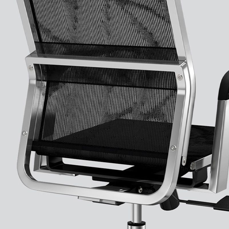 Moderne zwarte zwenkstoel Verstelbare stoelhoogte Vaste wapenstoel