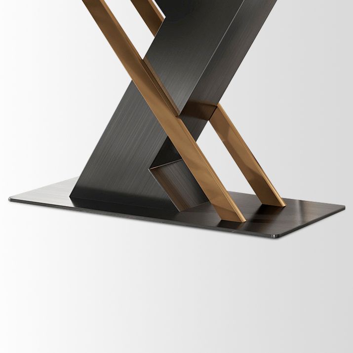 Modern Sintered Stone Dining Table White Dining Room Table with Pedestal Base Clearhalo 'Dining Tables & Seating' 'Dining Tables' 'dining_table' 'furn' 'furn_dining_table' 'Furniture' 'furniture_dining_table' 'Kitchen & Dining Furniture' 'kitchen' 'kitchen_dining_table' 1200x1200_857ed7ab-0ef8-4c3e-b972-6acfabba8b4f