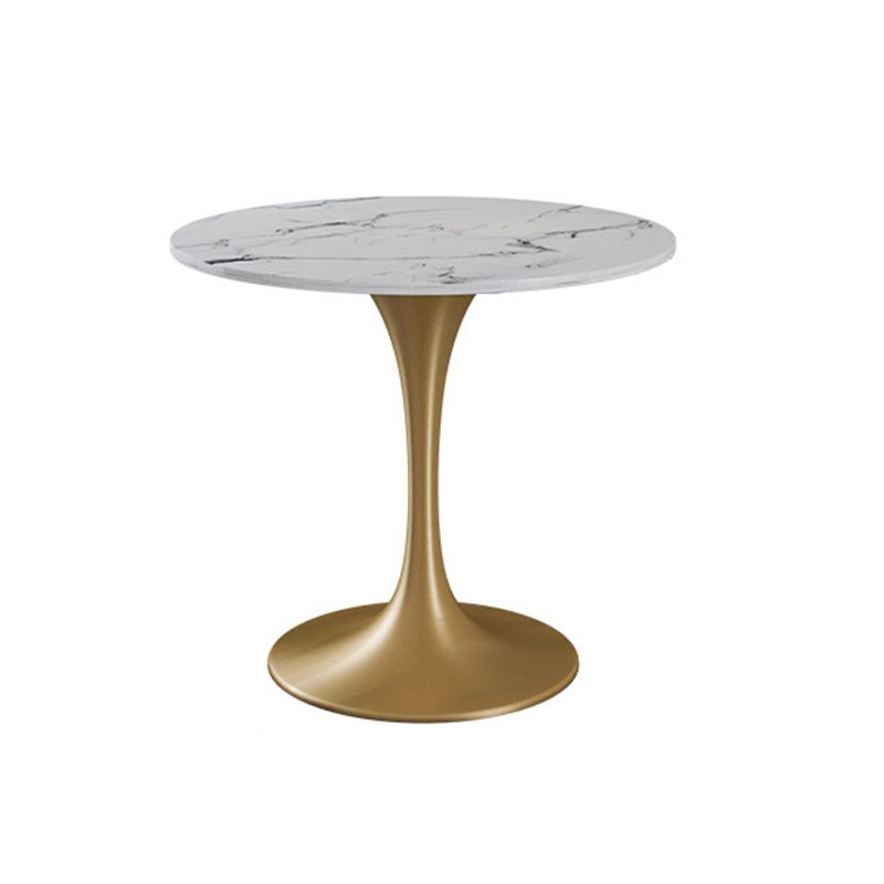Glam Faux Marble Dining Table Set Round 1/2/4/5 Pieces Dining Set Clearhalo 'Dining Room Sets' 'Dining Tables & Seating' 'dining_room_set' 'furn' 'furn_dining_room_set' 'Furniture' 'Kitchen & Dining Furniture' 1200x1200_8585ddfe-9a6d-4d3c-b2ef-04323cbbb4c3