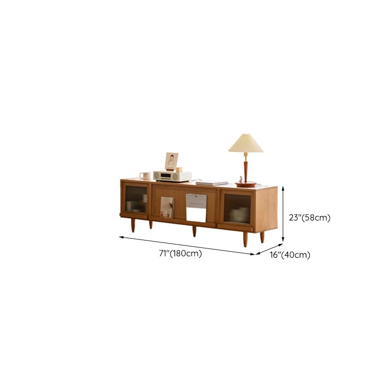 Scandinavian Enclosed Storage TV Stand Pine TV Media Console with Storage Clearhalo 'furn' 'furn_tv_stands_entertainment_centers' 'Furniture' 'Living Room Furniture' 'TV Stands & Entertainment Centers' 'TV Stands & Media Storage Furniture' 'tv_stands_entertainment_centers' 1200x1200_85883075-19f1-4a51-be0f-c2ba436236be