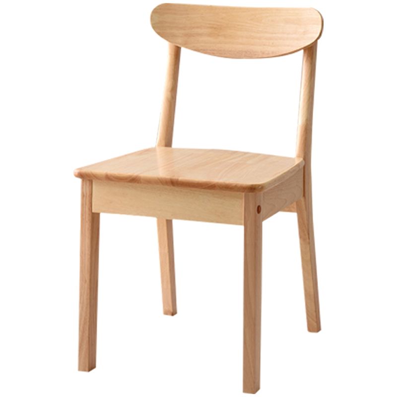 Scandinavian Rubberwood Open Back Side Chair Natural Wood Dining Chair Clearhalo ' kitchen&dining_furn' 'Dining Chairs' 'Dining Tables & Seating' 'dining_chair' 'furn' 'furn_dining_chair' 'Furniture' 'furniture_dining_chair' 'Kitchen & Dining Furniture' 'kitchen' 1200x1200_85885839-7352-4d73-bfb8-5643e5f537bd