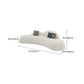 White Wool Curved Sofa Nordic 39.4" D Armless Sofa with Pillows