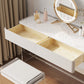Table de coiffeuse de maquillage de vanité moderne Ensemble de tabourets en blanc