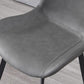 Industrial Style Faux Leather Chair Armless Side Chairs with Metal Legs