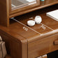 Solid Wood Makeup Vanity Desk Table Scandinavian 4 Drawer Dressing Table
