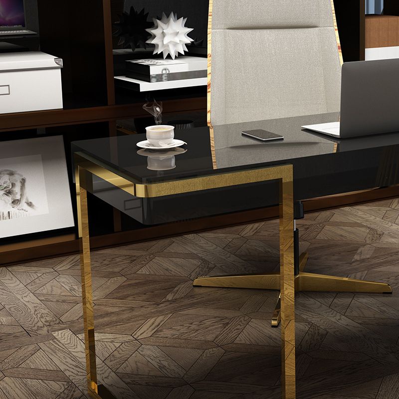 1-schüchternen Glam Office Desk Antique Finish Computer Desk mit Metallbeinen