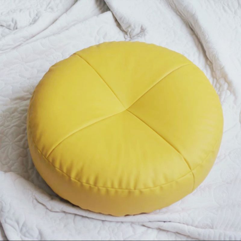 Modern Pouf Ottoman PU Leather Upholstered Tufted Solid Color Round Ottoman Clearhalo 'furn' 'furn_ottomans_poufs' 'Furniture' 'Living Room Furniture' 'Ottomans & Poufs' 'ottomans_poufs' 1200x1200_858e7e1b-3d44-419d-b586-3bad54ccb85a