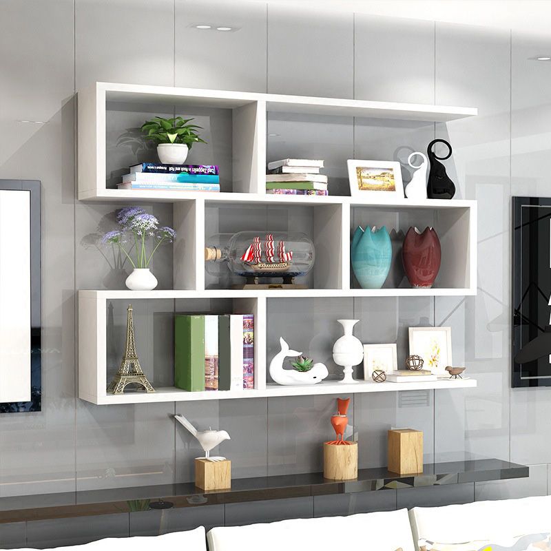 3-Tier 30" H Contemporary Floating Bookcase Wood Shelf Bookcase for Living Room Clearhalo 'Bookcases' 'furn' 'furn_bookcases' 'Furniture' 'Office Furniture' 1200x1200_858f5b98-5413-492c-b614-928bb49f1da1