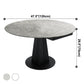 Modern Round Dining Table Sintered Stone Table with Black Pedestal Base,47.2"L x 32.7"W x 30"H Clearhalo ' dining_table' 'Dining Tables & Seating' 'Dining Tables' 'furn' 'furn_dining_table' 'Furniture' 'furniture_dining_table' 'Kitchen & Dining Furniture' 'kitchen&dining_furn' 'kitchen' 'kitchen_dining_table' 1200x1200_858fce64-7f39-4623-b798-37c2dfad0e0b