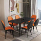 Contemporary Metal Dining Room Chairs Leather Dining Armless chairs for Home Use Clearhalo ' kitchen&dining_furn' 'Dining Chairs' 'Dining Tables & Seating' 'dining_chair' 'furn' 'furn_dining_chair' 'Furniture' 'furniture_dining_chair' 'Kitchen & Dining Furniture' 'kitchen' 1200x1200_858ff30f-7a4b-4e56-84b3-b4049d4b1dba