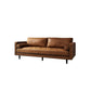American Traditional Genuine Leather Cushions Sofa 33.46"High Square Arm Sofa,Dark Brown Clearhalo 'furn' 'furn_sofas' 'Furniture' 'furniture_sofas' 'kitchen' 'kitchen_sofas' 'Living Room Furniture' 'Sofa' 'sofas' 1200x1200_859105fe-2a24-493e-8525-6ae8d23e9dae