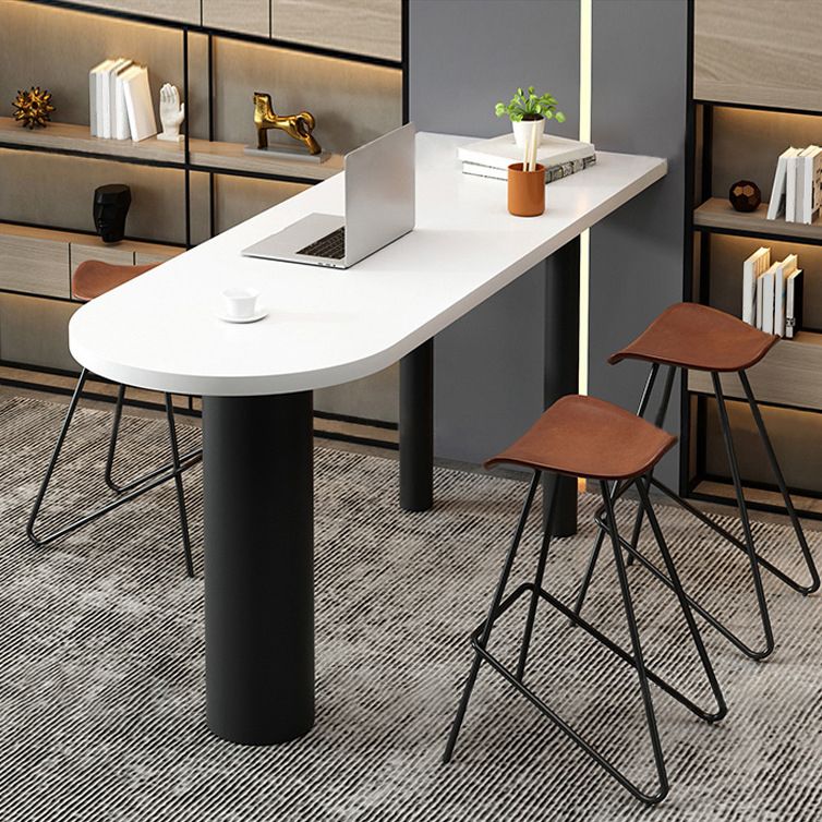 Tavolo da bar in legno in solido specialità con tavolo da pub contemporaneo a 3 gambe per casa