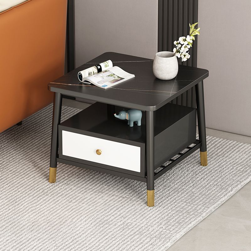 4 Legs Metal End Table Luxurious Stone Top Side End Snack Table Clearhalo 'Coffee & Accent Tables' 'End & Side Tables' 'end_side_tables' 'furn' 'furn_end_side_tables' 'Furniture' 'Living Room Furniture' 1200x1200_85918e65-1731-478e-9f47-951d3149fb5a