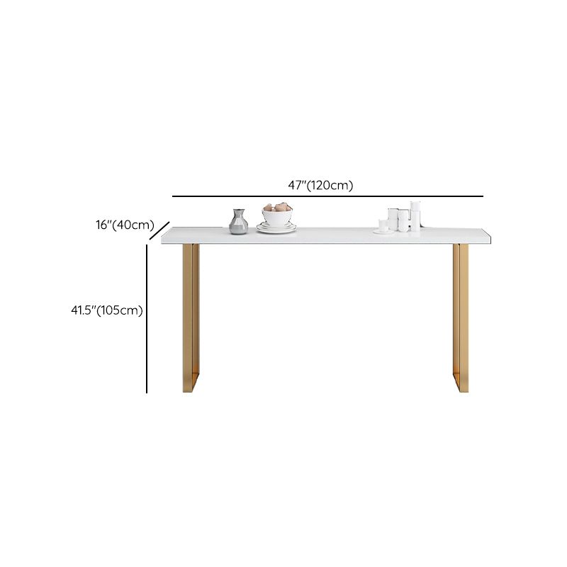 Glam Pub Height Dining Table White and Gold Counter Height Table Clearhalo 'Bar Furniture' 'Bar Tables' 'bar_tables' 'furn' 'furn_bar_tables' 'Furniture' 'Kitchen & Dining Furniture' 1200x1200_85919c6e-5e3b-4030-a172-ace25ec77a3a