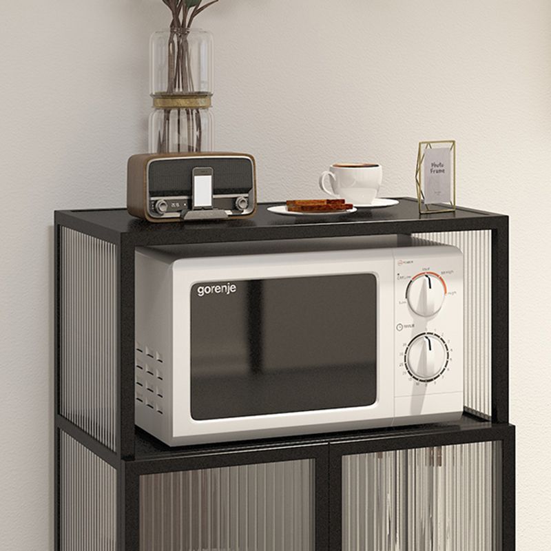 Contemporary Curio Cabinet Metal Glass Doors Display Stand for Dining Room Clearhalo 'Display & China Cabinets' 'display_china_cabinets' 'furn' 'furn_display_china_cabinets' 'Furniture' 'Kitchen & Dining Furniture' 1200x1200_8592a549-9d61-4bf9-b338-7d71227df99c