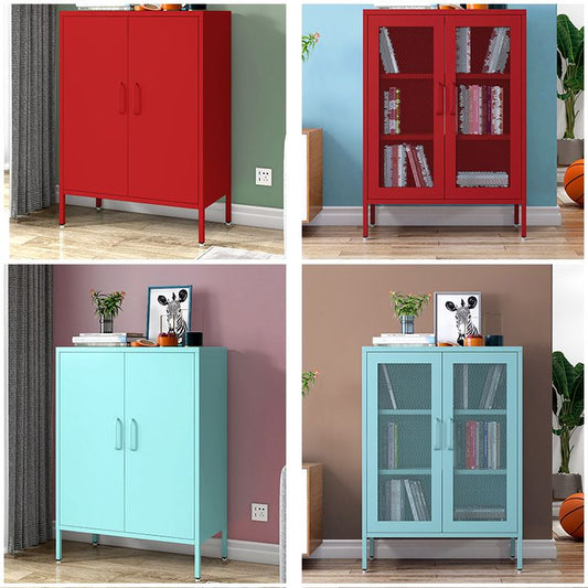 Steel Sideboard Modern Server Cabinet with Storage for Dining Room Kitchen Clearhalo 'buffet_sideboard' 'Buffets & Sideboards' 'furn' 'furn_buffet_sideboard' 'Furniture' 'Kitchen & Dining Furniture' 1200x1200_8592b52e-818a-45ce-86a9-dfbd3f4c0835