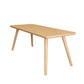 Rectangular Shaped Executive Desk Natural Writing Desk for Office