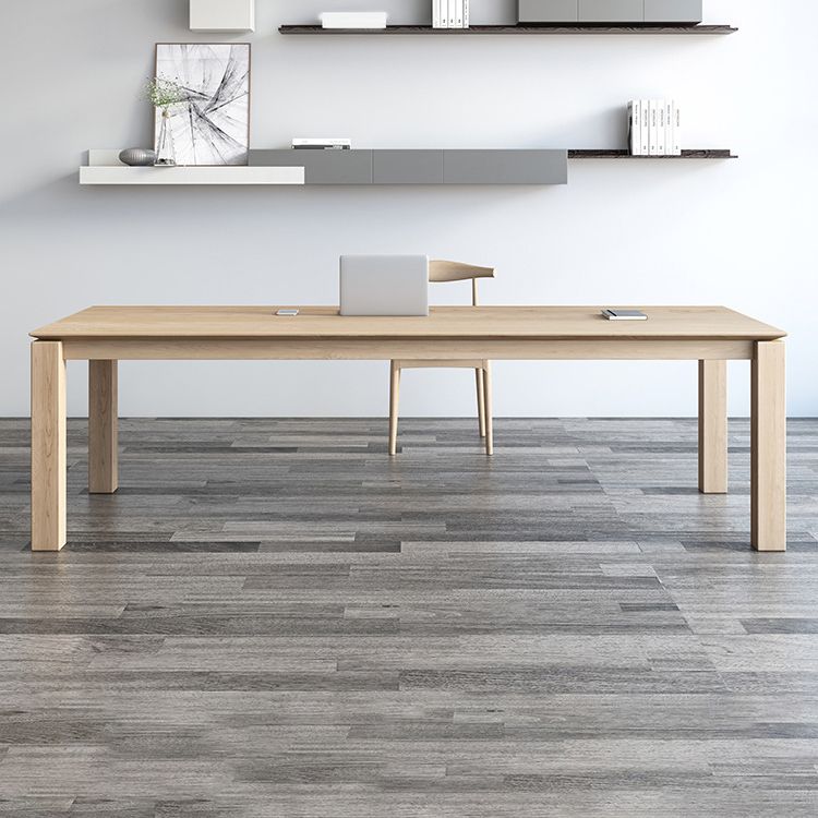 Bureau de bureau rectangulaire en bois massif 29.53 "Tall Parsons Base Writing Desk