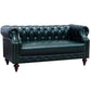 29.13" Wide Tuxedo Arm Sofa Contemporary Genuine Leather Sofa with Tufted Back
