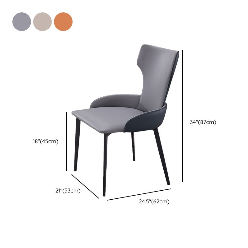 Dining Room Industrial Arm Chair Upholstered Wingback Dining Chairs Clearhalo 'Dining Chairs' 'Dining Tables & Seating' 'dining_chair' 'furn' 'furn_dining_chair' 'Furniture' 'Kitchen & Dining Furniture' 1200x1200_8595f77d-f153-431e-a350-8f4ae85b4449