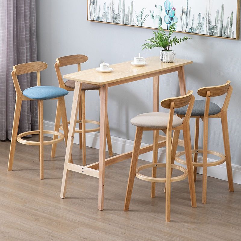 Industrial Backrest Armless Counter Stool Rubber Wood Bar Stool with Cushion for Cafe Clearhalo 'Bar Furniture' 'Bar Stools' 'bar_stools' 'furn' 'furn_bar_stools' 'Furniture' 'Kitchen & Dining Furniture' 1200x1200_859650dd-69cb-40d5-9e47-57341e96be4f