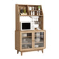 Contemporary Dining Hutch Rubber Wood Storage Cabinet for Dining Room