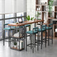 Modern de 1/4/7 piezas de mesa de barra de barra de pino de madera de pino con taburetes altos