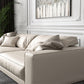 Bras carré ivoire canapé sectionnel coussin arrière en faux cuir sectionnel contemporain