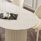 Metal Contemporary Oval Dining Table Sintered Stone Top Table for Dining Room Clearhalo 'Dining Tables & Seating' 'Dining Tables' 'dining_table' 'furn' 'furn_dining_table' 'Furniture' 'Kitchen & Dining Furniture' 1200x1200_859aa4cc-a607-4f43-8256-e065ec942642